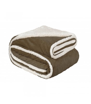 Κουβέρτα Προβατάκι Ανάγλυφη,Υπέρδιπλη 220Χ240, Καφέ, Blanket-004