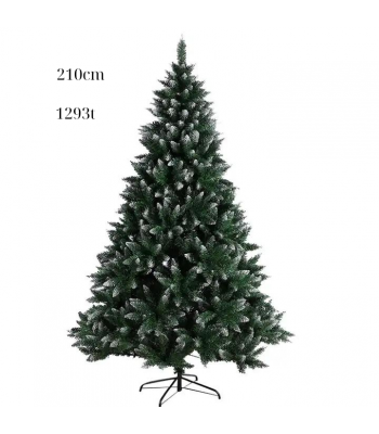 Shopmore Χριστουγεννιάτικο Δέντρο Venetia με Λευκές Άκρες Ύψους 210cmTR-009