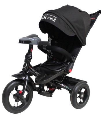 Shopmore Ποδήλατο Τρίκυκλο 4 In 1, 10 Μηνών εως 6 ετών Air Wheel CAR Control Με Φώτα Και ηχητικά εφέ USB & BLUETOOTH. BLACK OKDR024